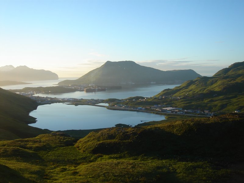 View of Ballyhoo and town from behind Iliuliuk Lake (Photo by Jacob Whitaker)