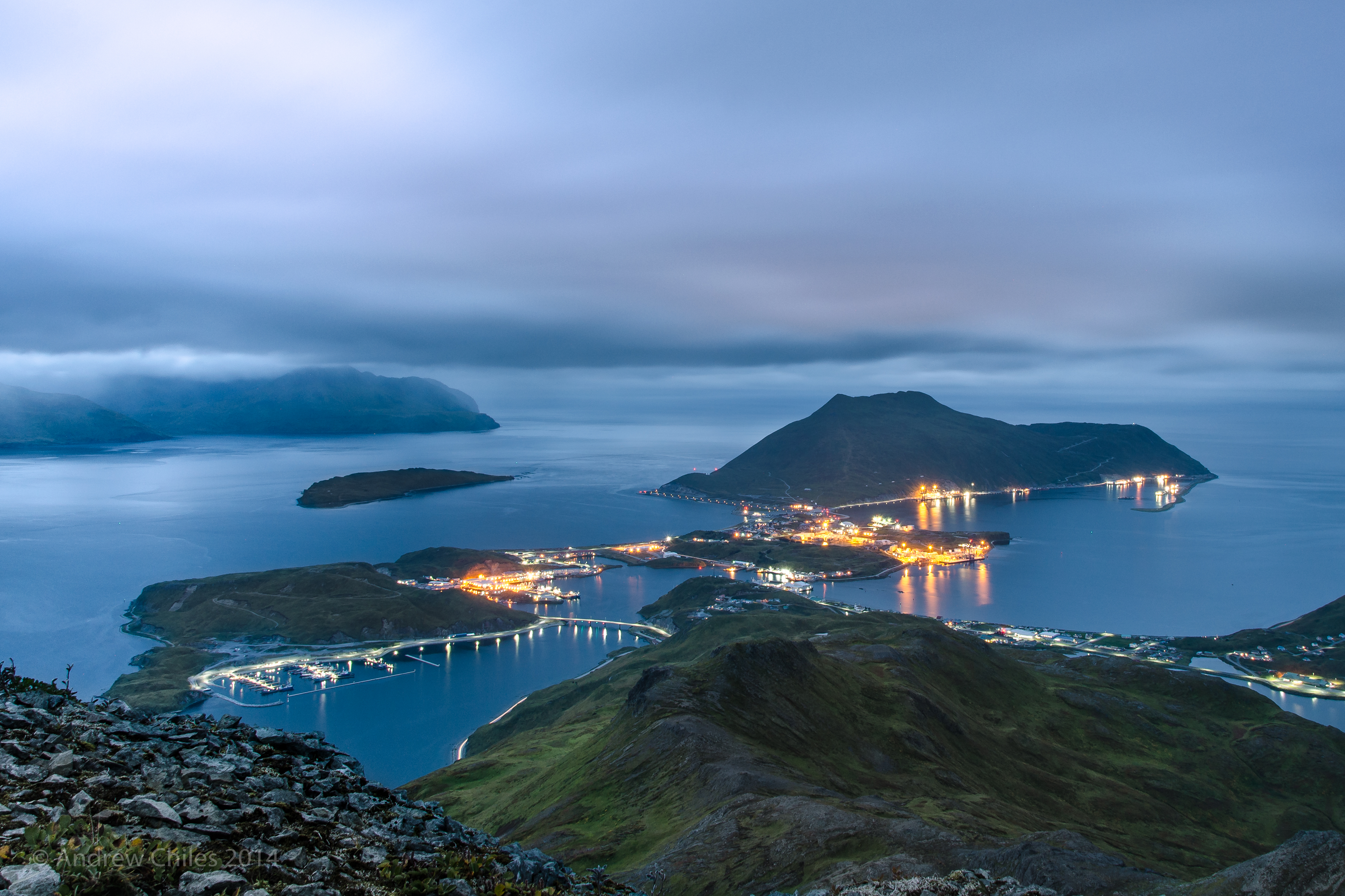 Amaknak Island and Unalaska Bay - Photograph by Andrew Chiles