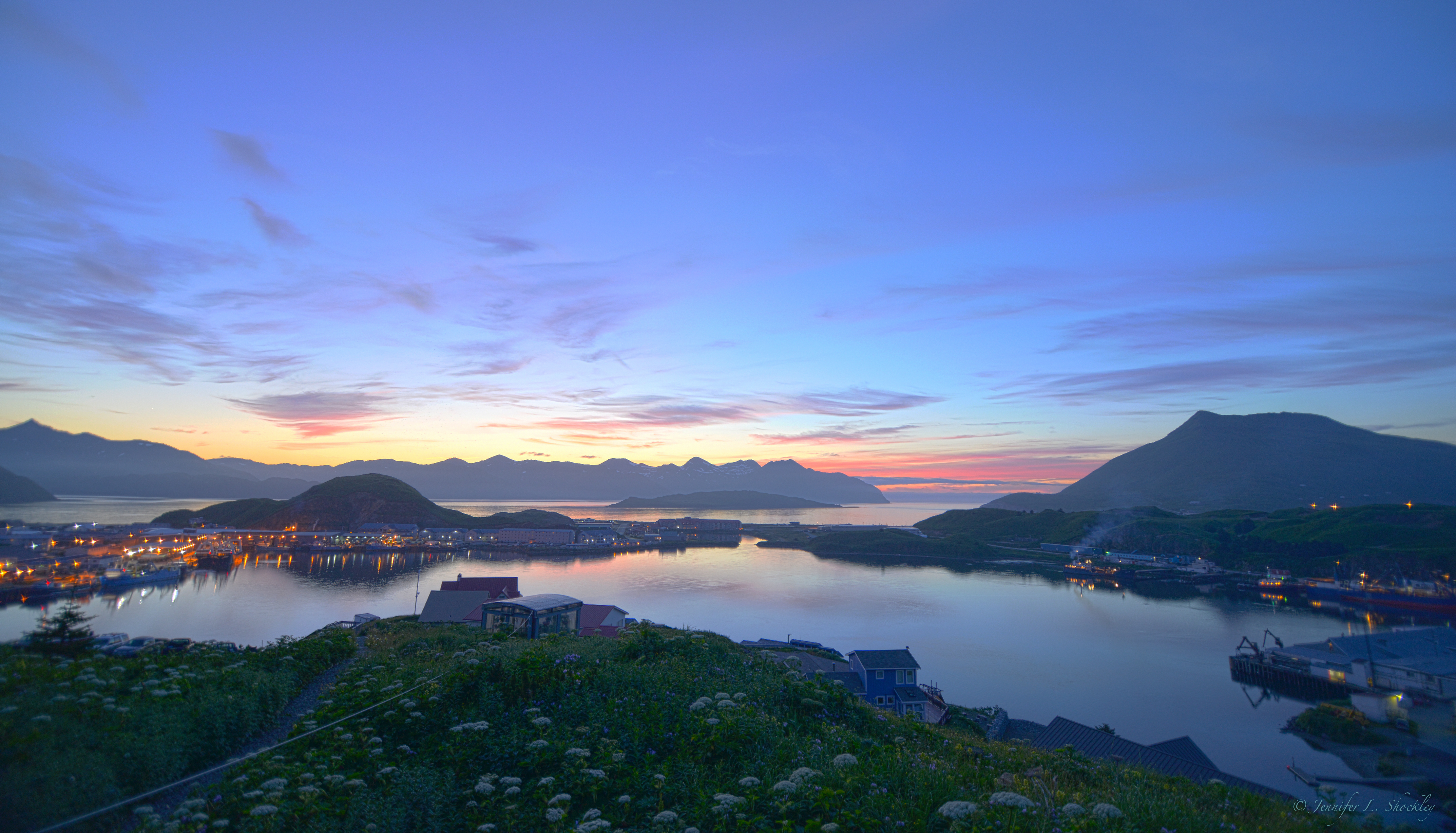 Evening in Unalaska, July 2013 - Photograph by Jennifer Shockley