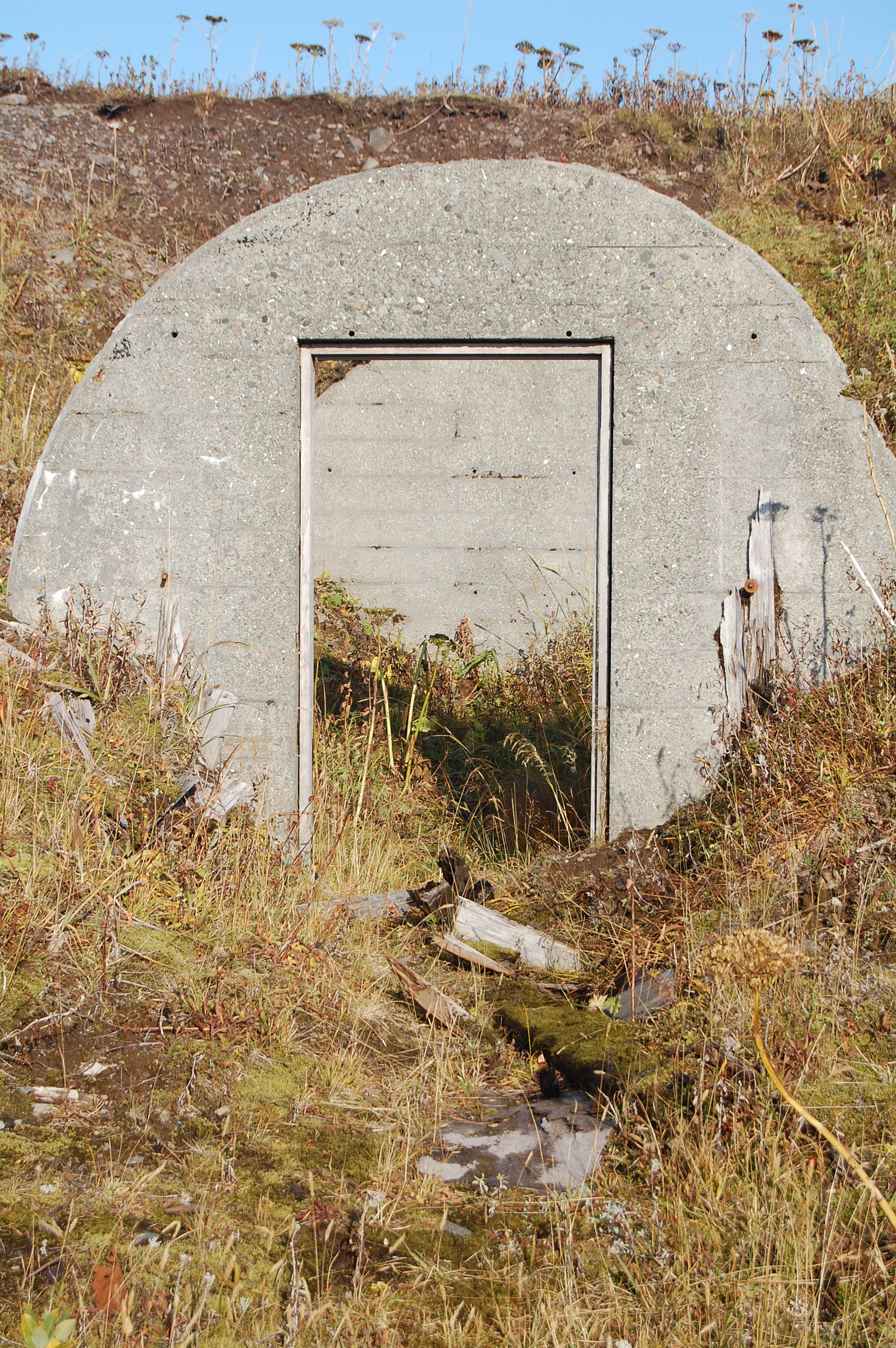 Old WWII building at Unalaska; Photo by Ali Bonomo