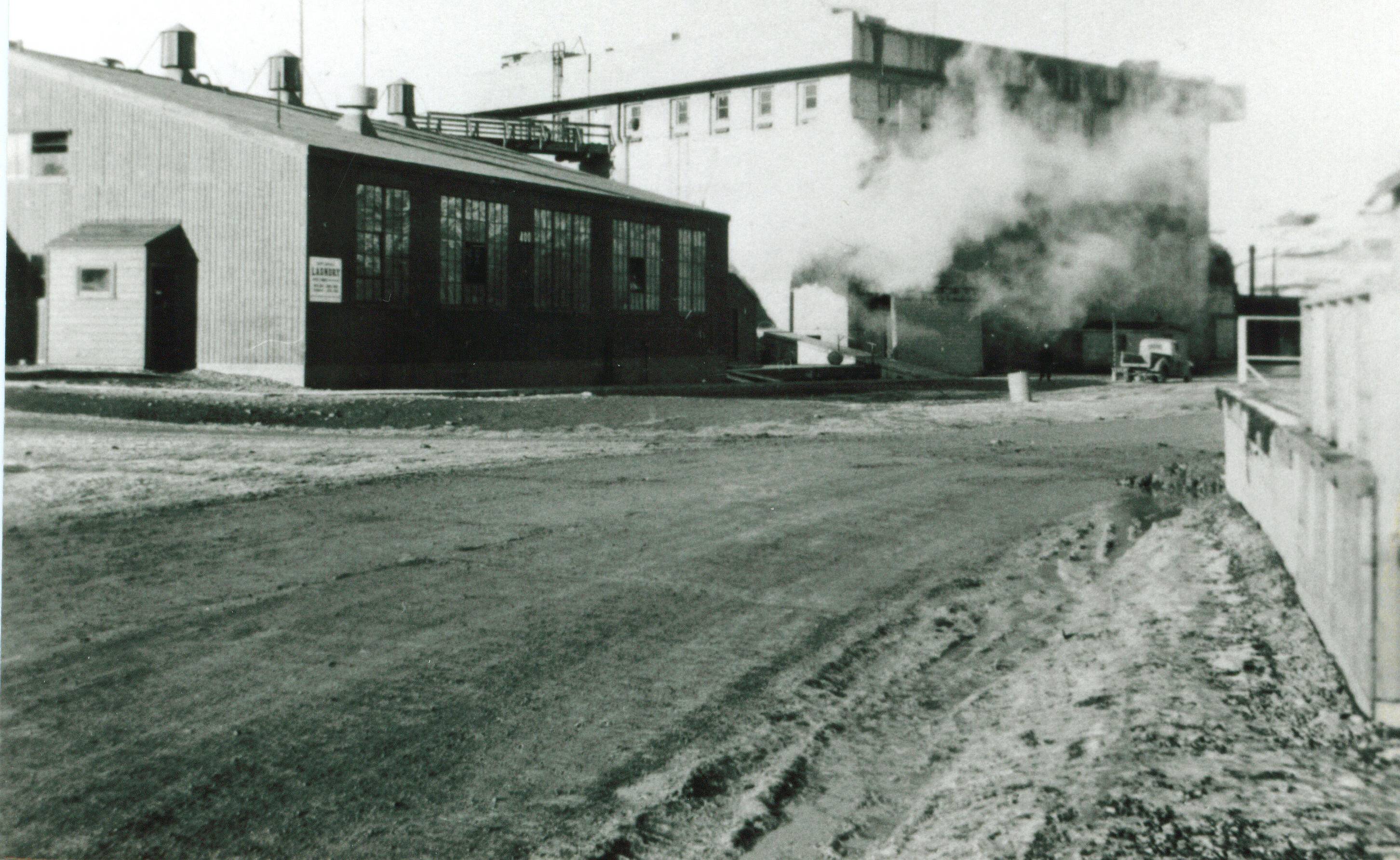 Powerhouse on the right; this building is still in use today