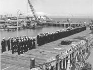 Inspection by Commander, June 27, 1944, Dutch Harbor (Alaska State Digital Archives)