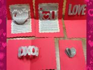 Valentine's Day  Card with Recycled book pages 2014