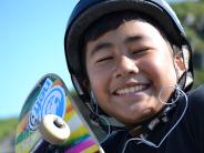 Unalaska youth participating in Skate Jam