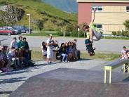Unalaska youth participating in Skate Jam