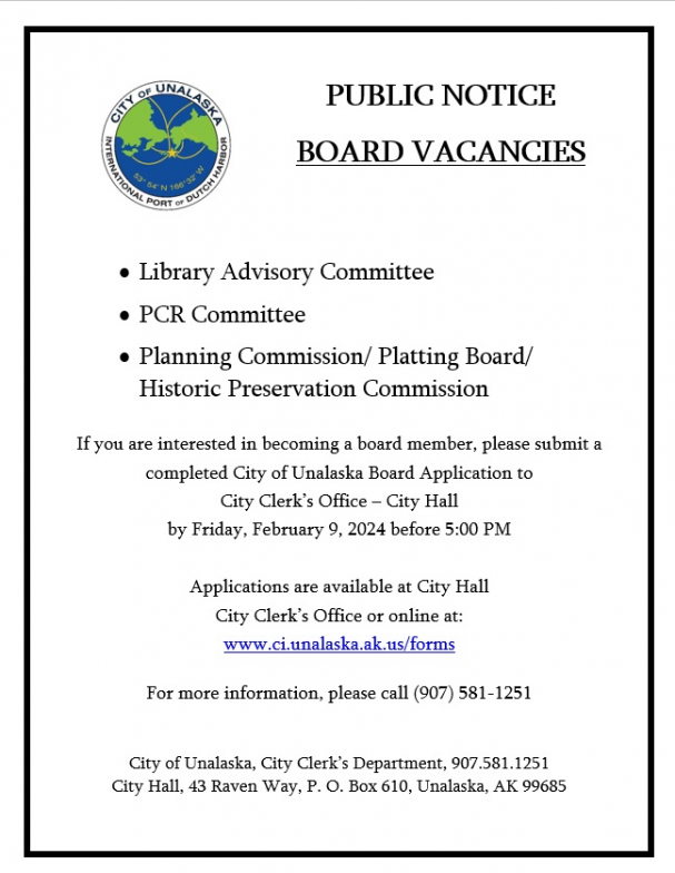 Notice of Board Vacancies