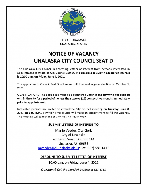 City Council Vacancy Notice