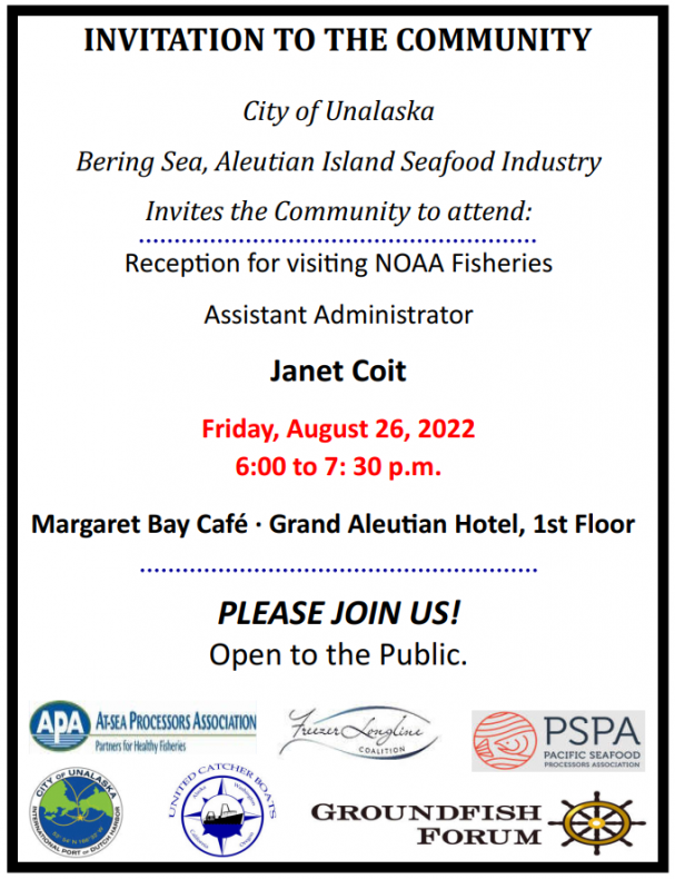 Community Reception For NOAA Fisheries Assistant Administrator Janet Coit