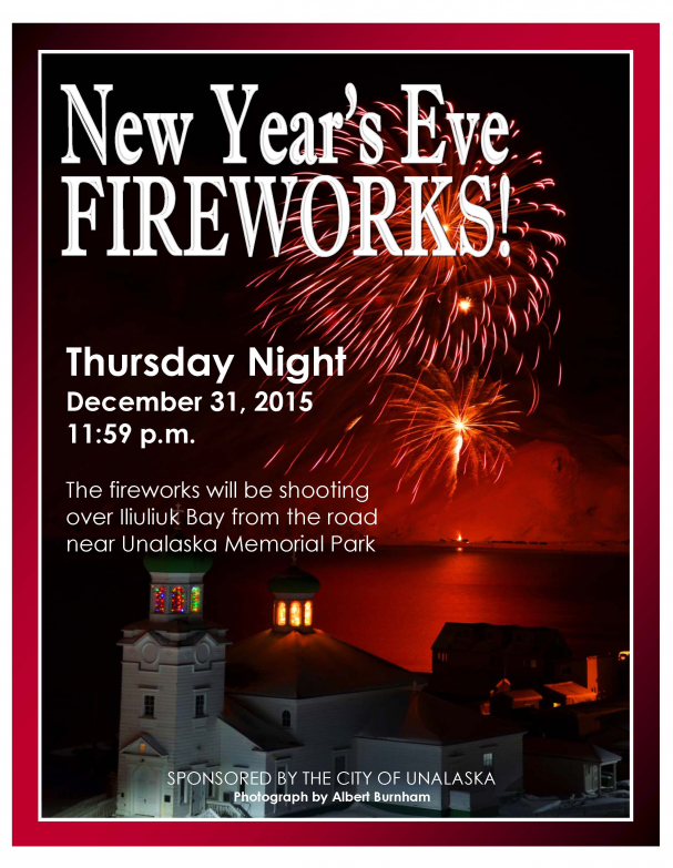 2015 New Year's Eve fireworks flyer