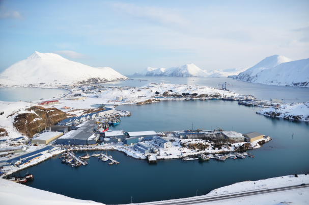 Seafood processors & boats in Dutch Harbor; photo by Albert Burnham