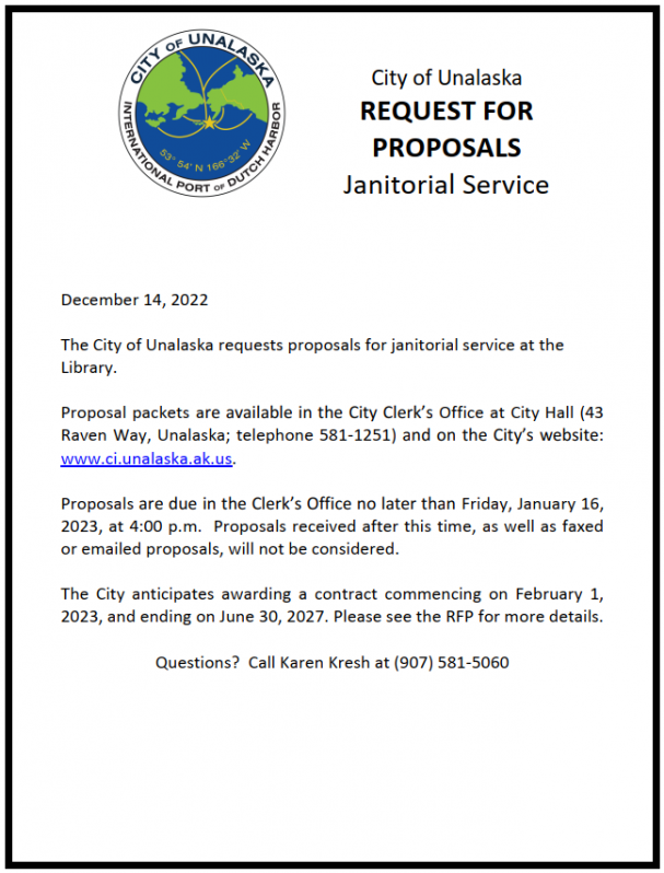 RFP-Library Janitorial Contract