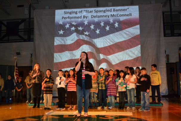 Delanney McConnell singing Star Spangled Banner Delanney McConnell singing Star Spangled Banner