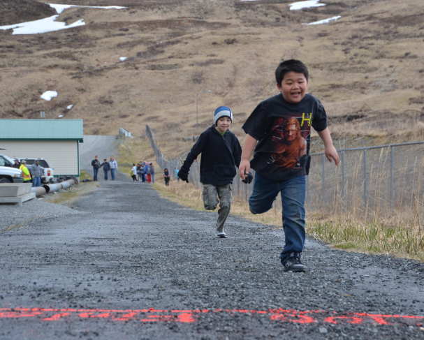 Kids Running at Hershey Track and Field event.