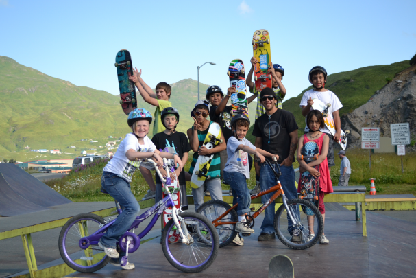 Children at the Skate Park