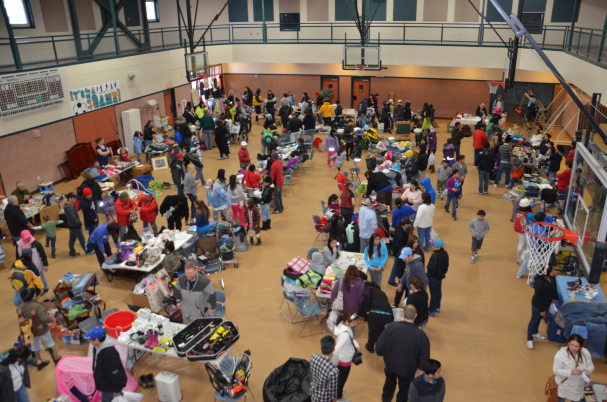 Garage Sale in the Community Center Gym.