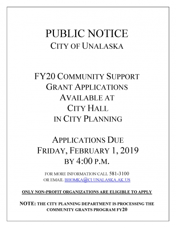 FY20 Community Support Grants Flyer